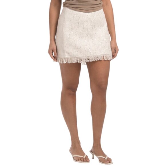TOCCIN Maris Mini Skirt With Fringe